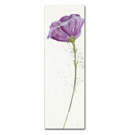 Chris Paschke 'Mint Poppies II In Purple Crop' Canvas Art,8x24